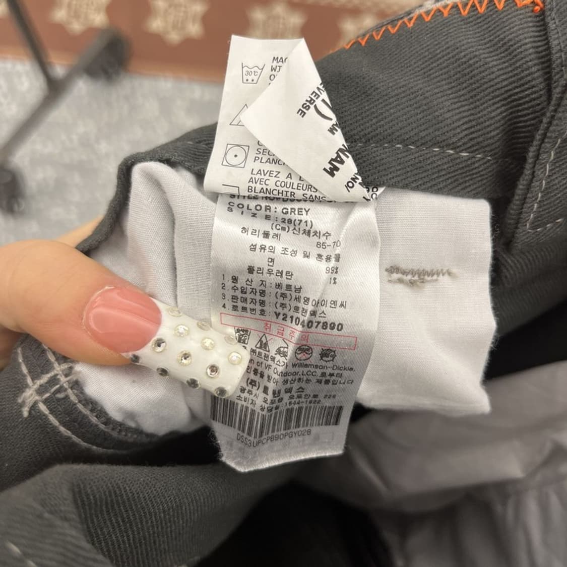 디키즈 빈티지 캔버스 스케치라인 카펜터 팬츠 28인치 C10441 상품이미지8