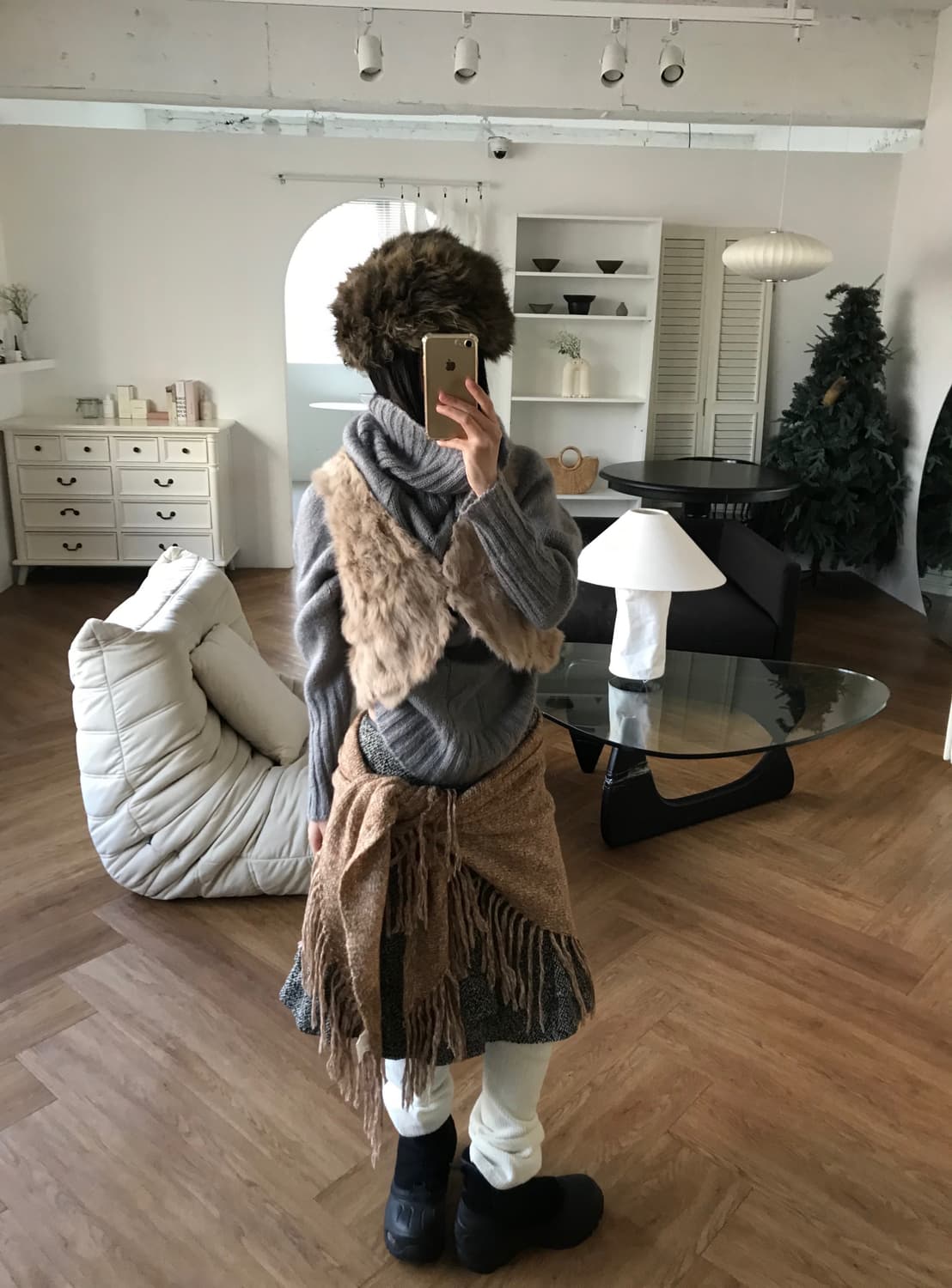 vintage tassel scarf 상품이미지4