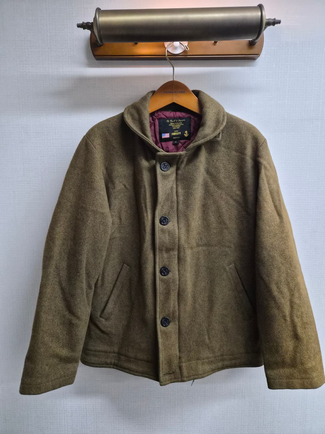 L) Fidelity 피델리티 모스그린 울자켓 팝니다 상품이미지1