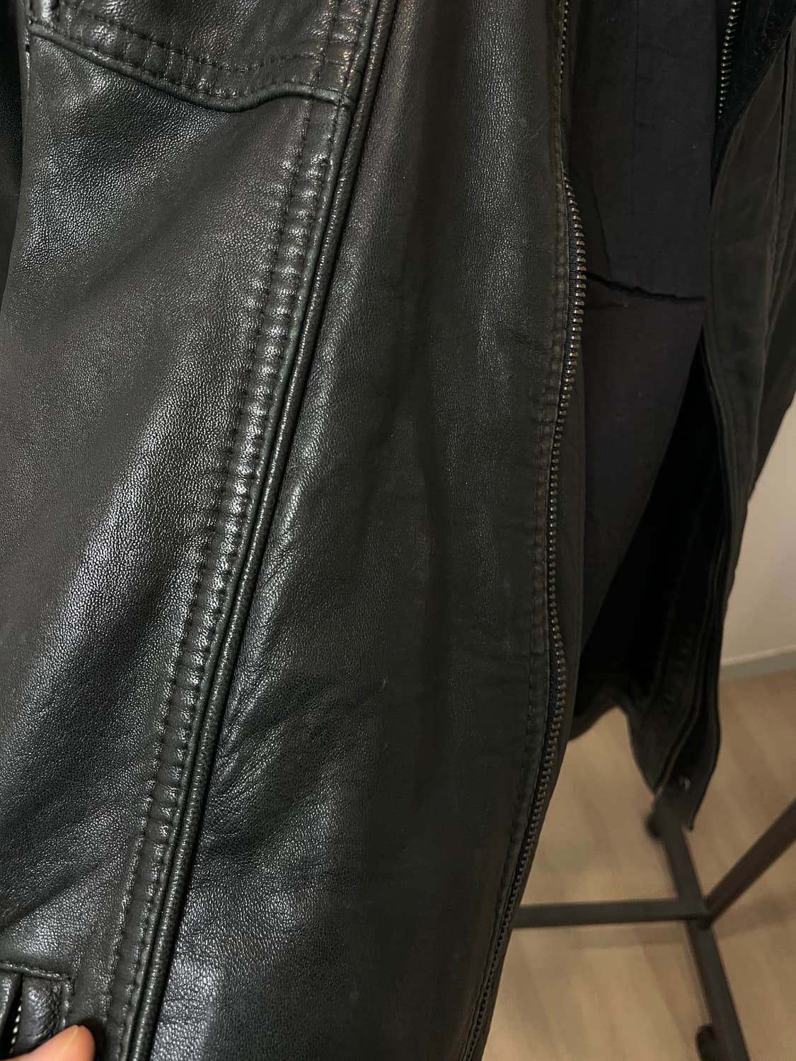 (M) ax 아르마니 익스체인지 투웨이 바이커 램스킨 양가죽 자켓 상품이미지8