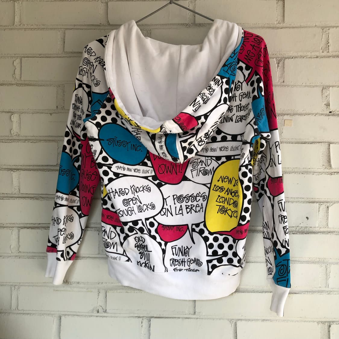 스투시 카툰 화이트 후드집업 상품이미지10