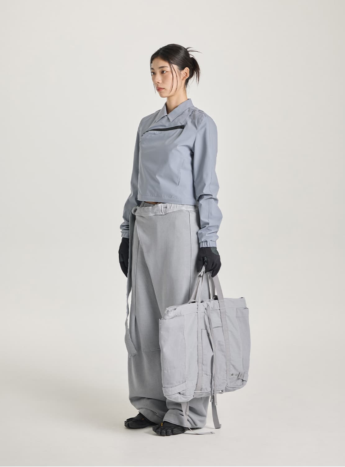 Draped Wrap Sweatpants (Light Grey) (1) 상품이미지1