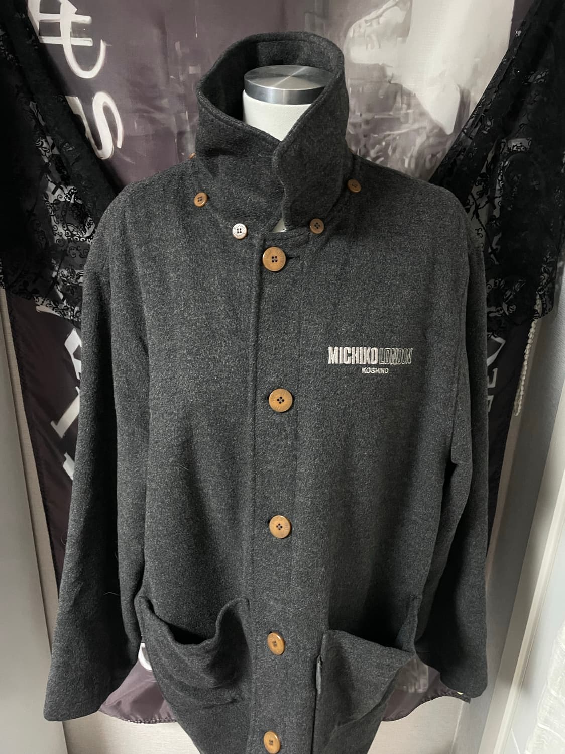 미치코코시노런던 빈티지 버튼 울코트 핀터레스트유니섹스미세키서울코이세이오 상품이미지3