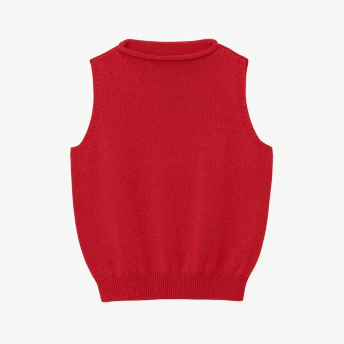 Moondal cannoli 니트 슬리브리스 레드 상품이미지2