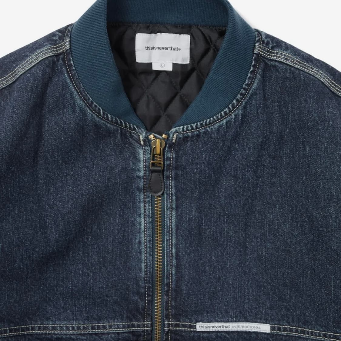 디스이즈네버댓 데님 봄버 Denim Bomber Jacket Blue 상품이미지2