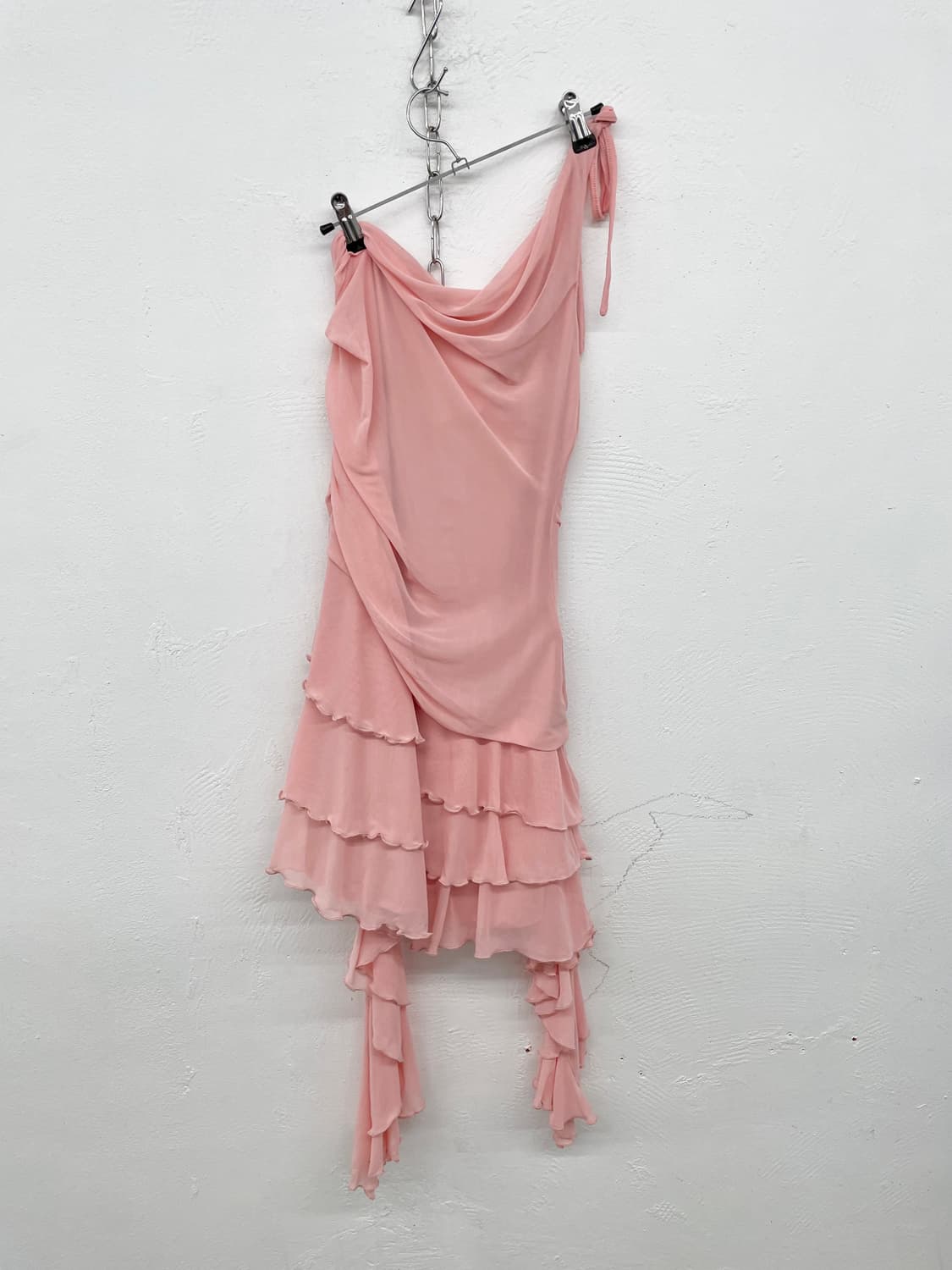 발레코어 핑크 셔링 캉캉 언발 원피스 상품이미지6