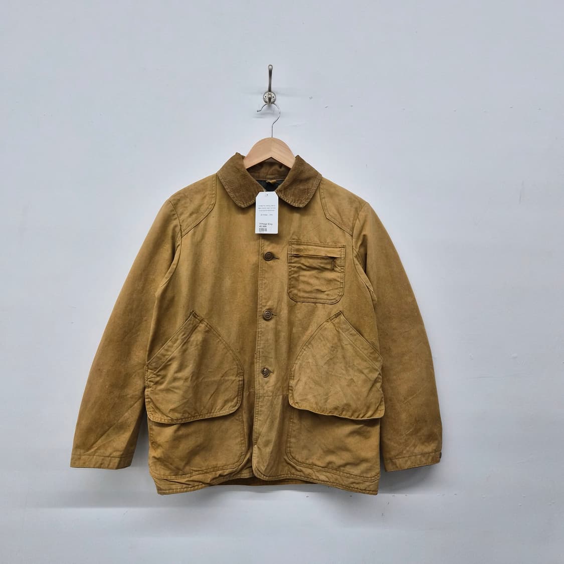 빈티지 워크 자켓 브라운 코듀로이 카라 남성 L 상품이미지1