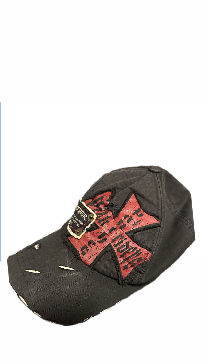 Distressed cross Cap 상품이미지1
