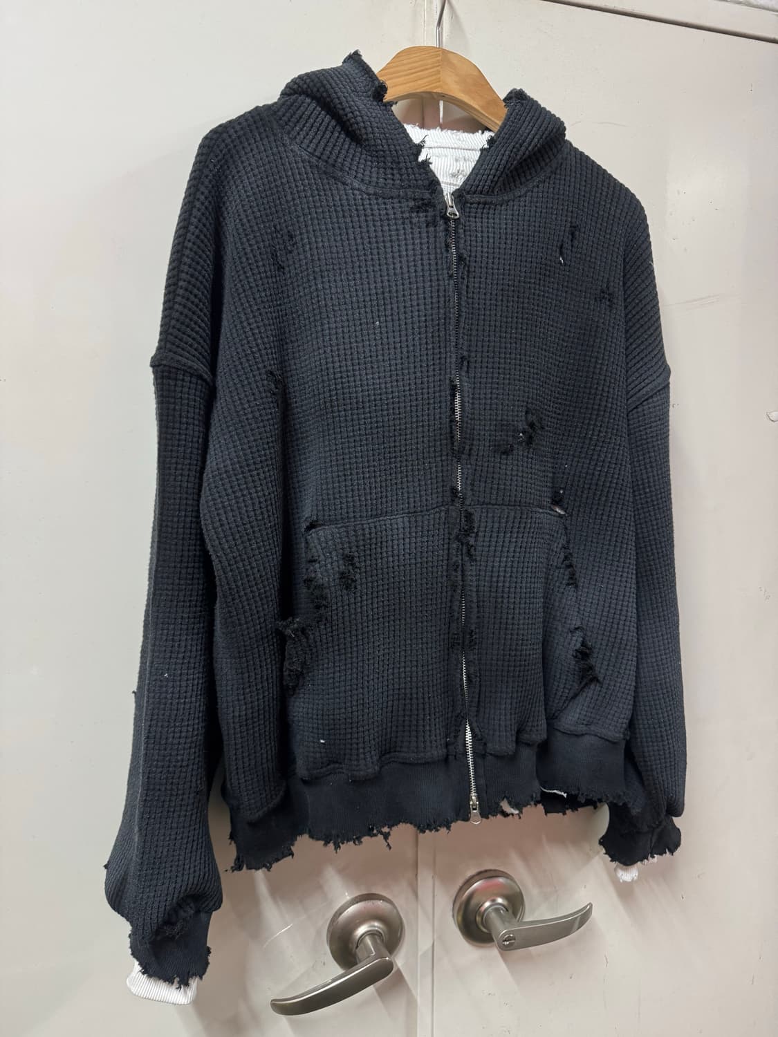 빈티지 와플 후드집업 상품이미지4