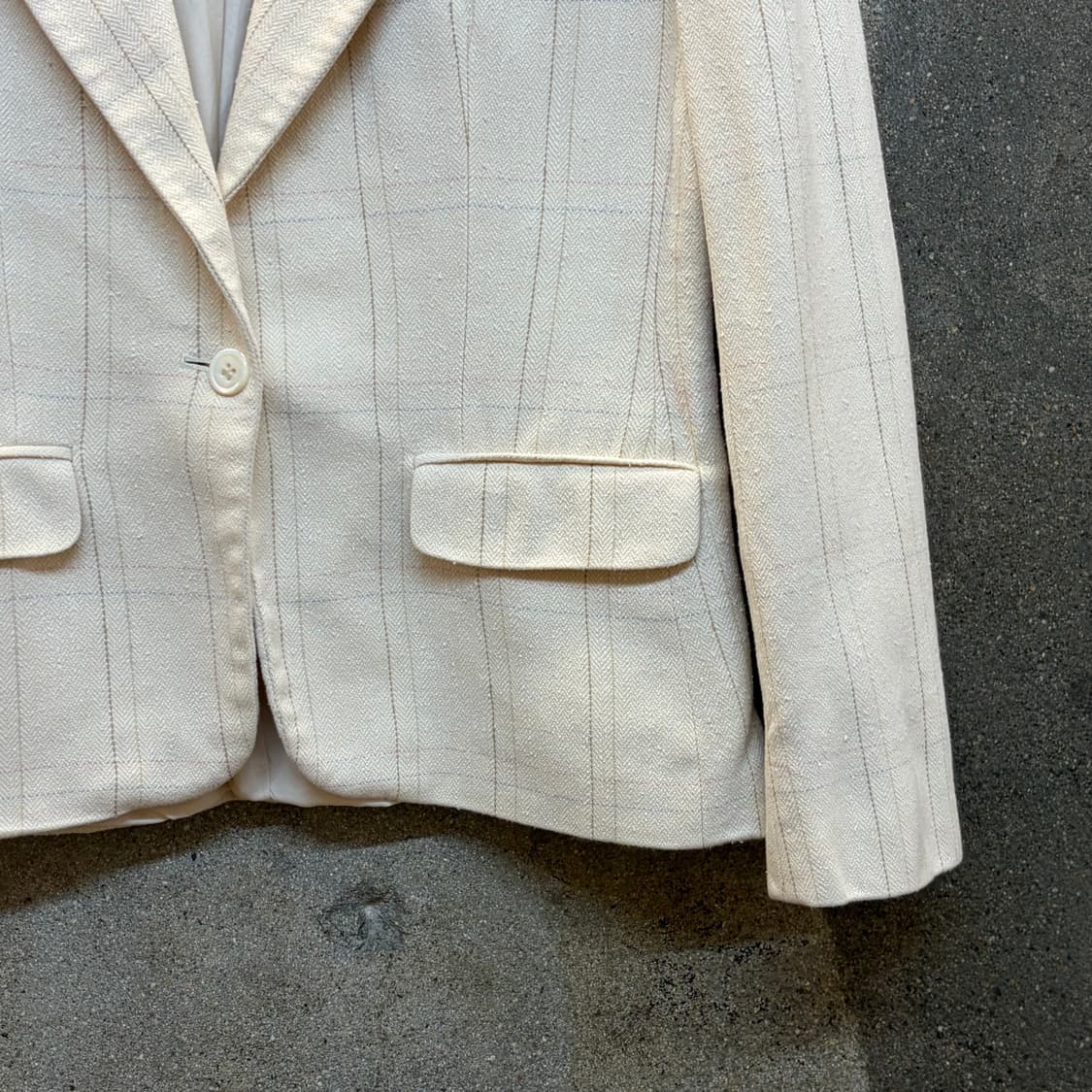 90s Mdae in USA 폴로랄프로렌 정품 빈티지 린넨 블레이저 정장 상품이미지5