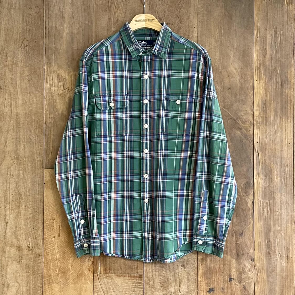 RALPH LAUREN 2 POCKET CHECK PLAID WORK SHIRT (100) 상품이미지1