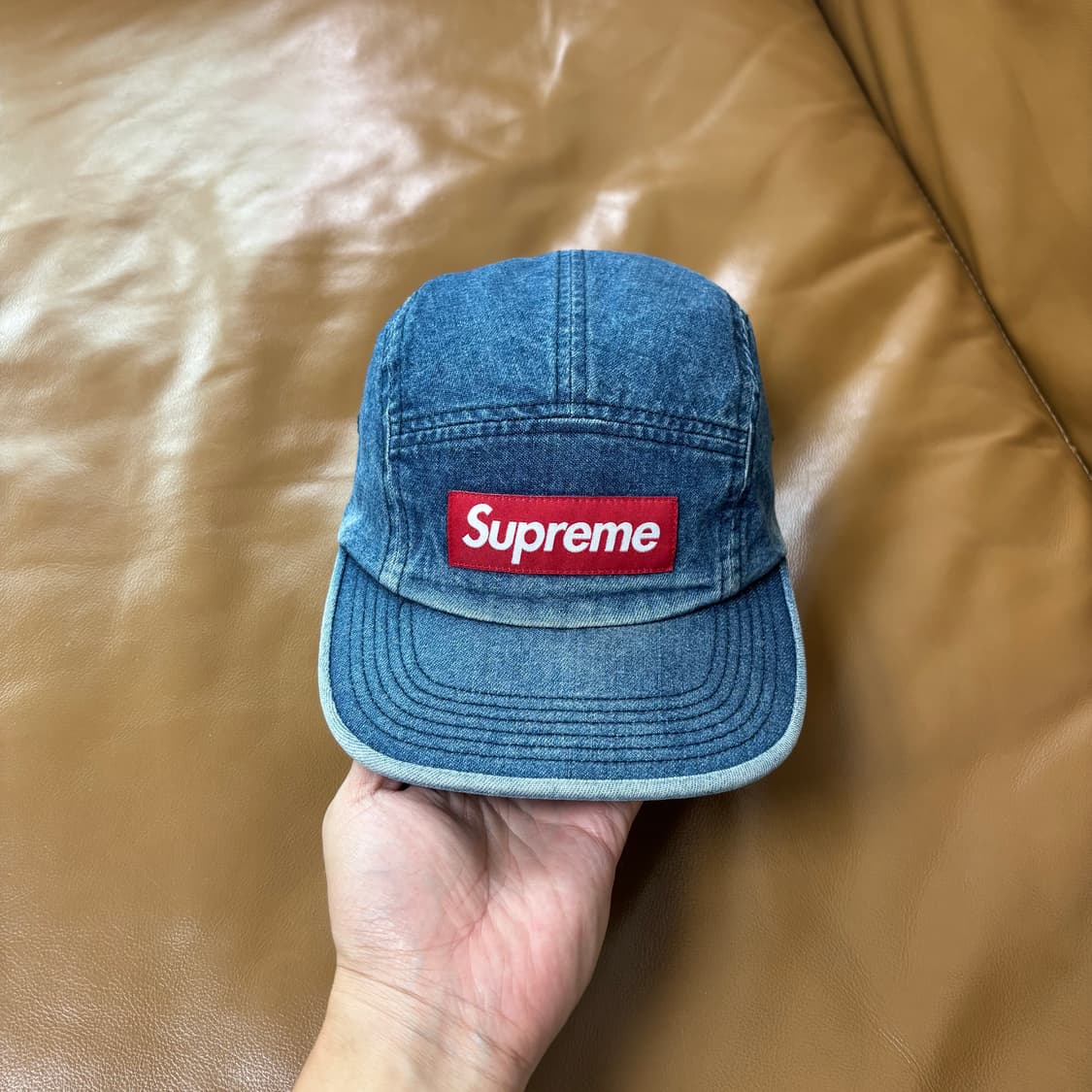 Supreme 슈프림 워시드 데님 캠프캡 모자 (Washed Denim) 상품이미지2