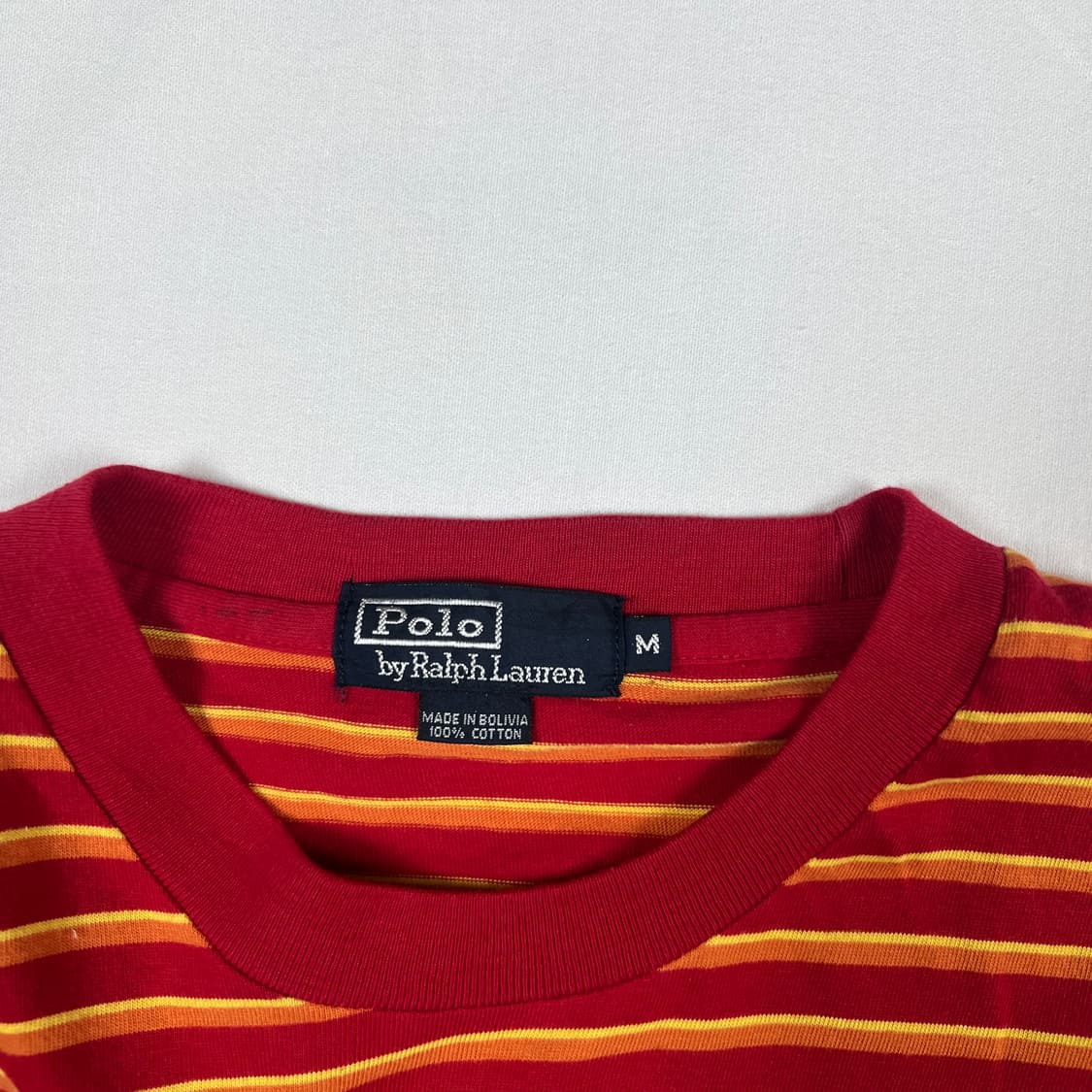 90’s 폴로랄프로렌 포니 로고 스트라이프 반팔티 상품이미지6