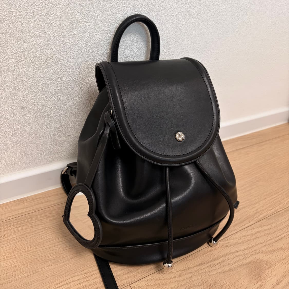 커버낫 클로버하트 클래식 미니 백팩 (블랙) 상품이미지3