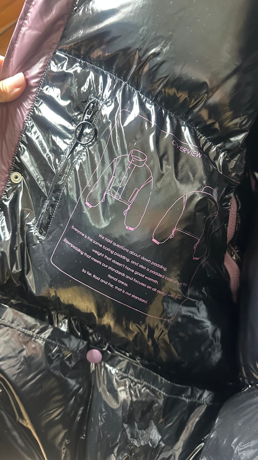 라드앤파 덕다운 푸퍼 숏패딩 퍼플 상품이미지5