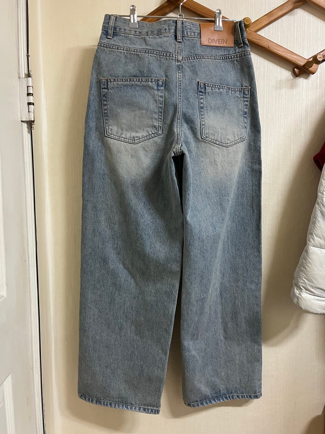 [0] 다이브인 루즈드 와이드 데님 워시드 블루  상품이미지3