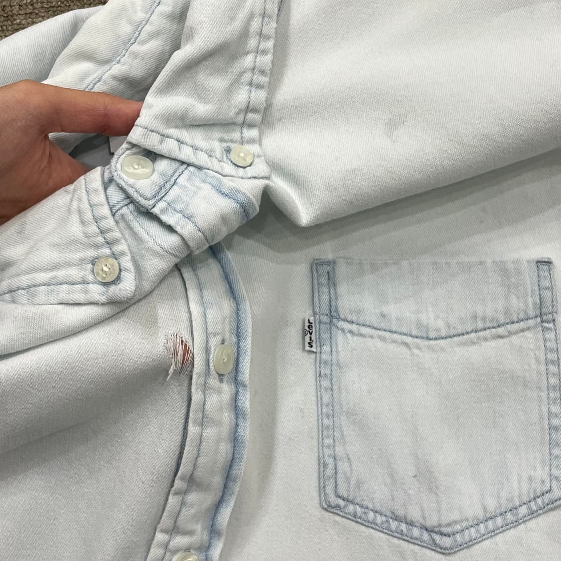 (L) Levi's 리바이스 코튼 데님 셔츠 상품이미지9