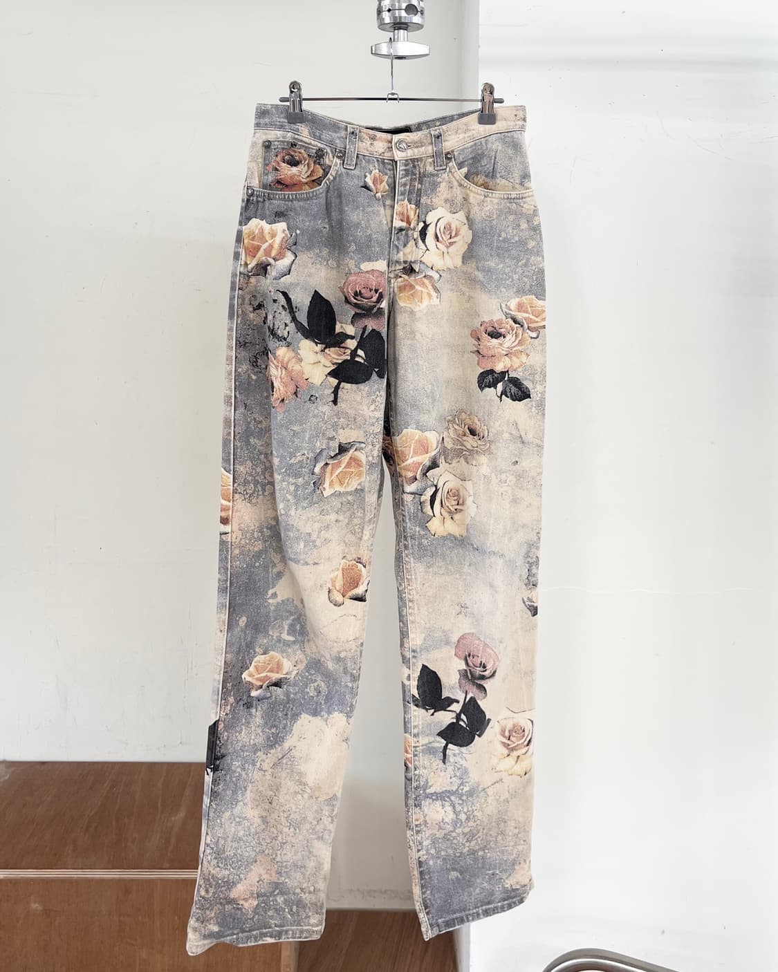 로베르토 카발리 멀티컬러 플로럴 프린트 진스 상품이미지1