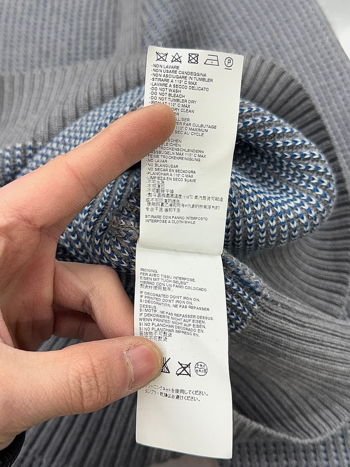 메종 마르지엘라 넘버 14 투톤 백 스티치 크루넥 니트 스웨터 상품이미지10