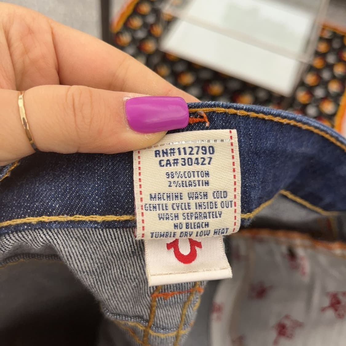 트루릴리전 빌리 올드스쿨 레트로 로우라이즈 데님팬츠 28 C07317 상품이미지7