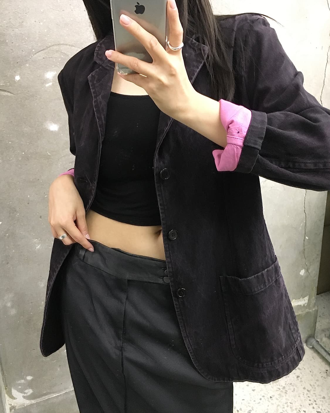 Comme des Garcons 꼼데가르송 옴므 딥퍼플 코튼 블레이저 상품이미지3