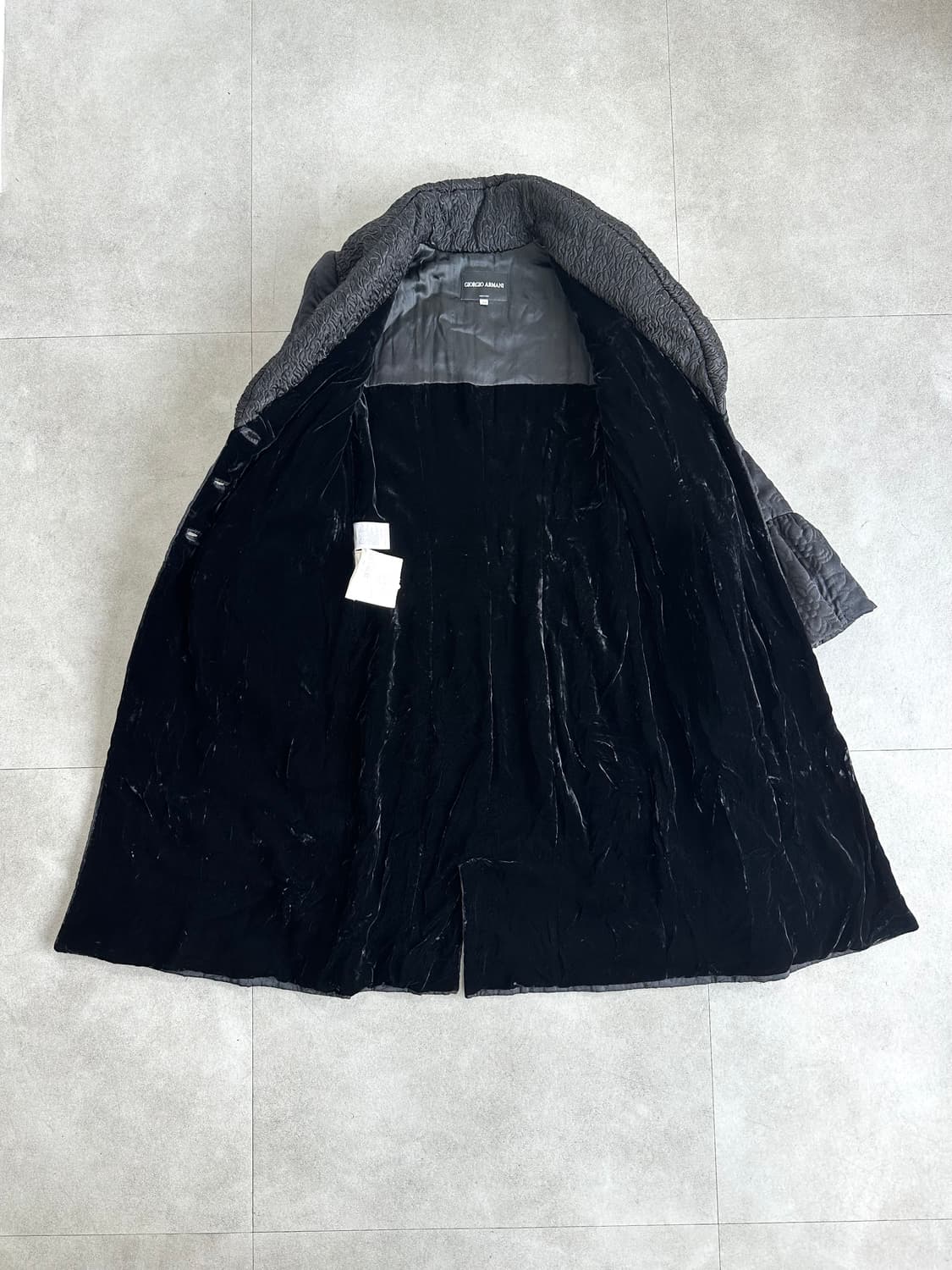 조르지오 아르마니 2005fw 아카이브 퀄팅 쇼울 코트 상품이미지4