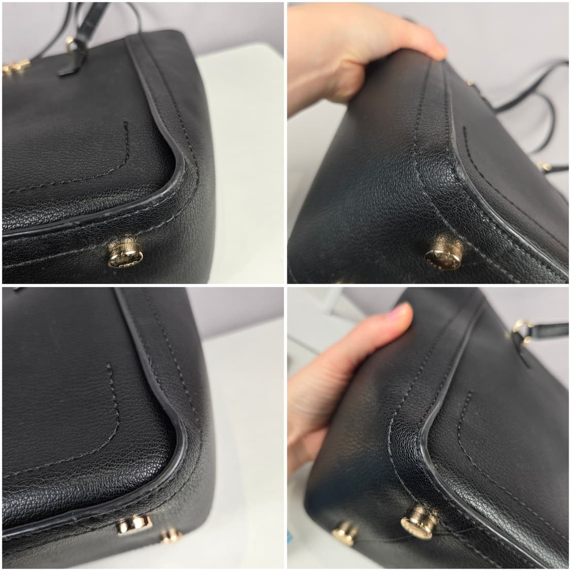 마이클코어스 실비아 미디움 레더 토트백 숄더백 가방 블랙 상품이미지8