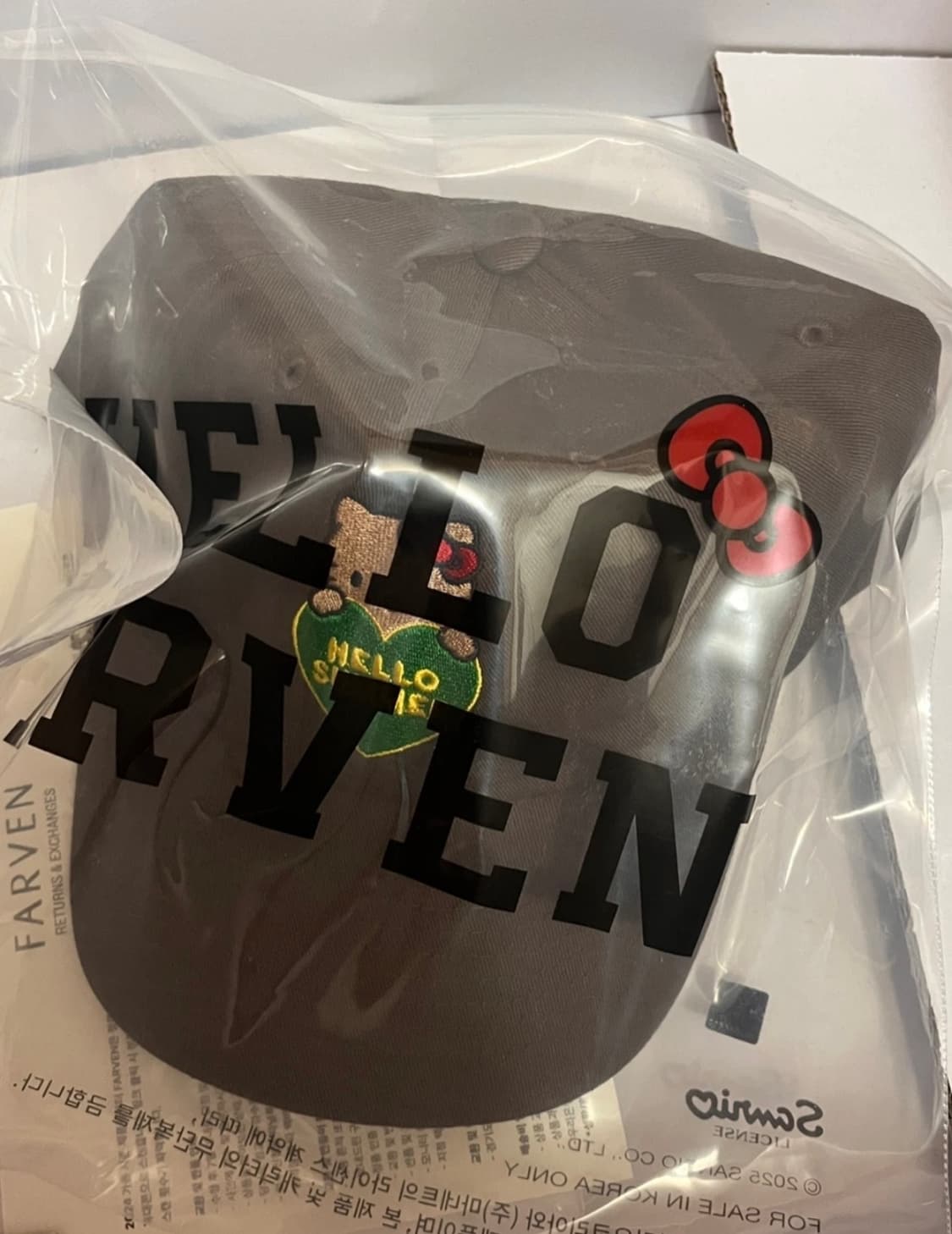 파르벵x키티 헬로 썸머 볼캡 모자 브라운 새상품 상품이미지2