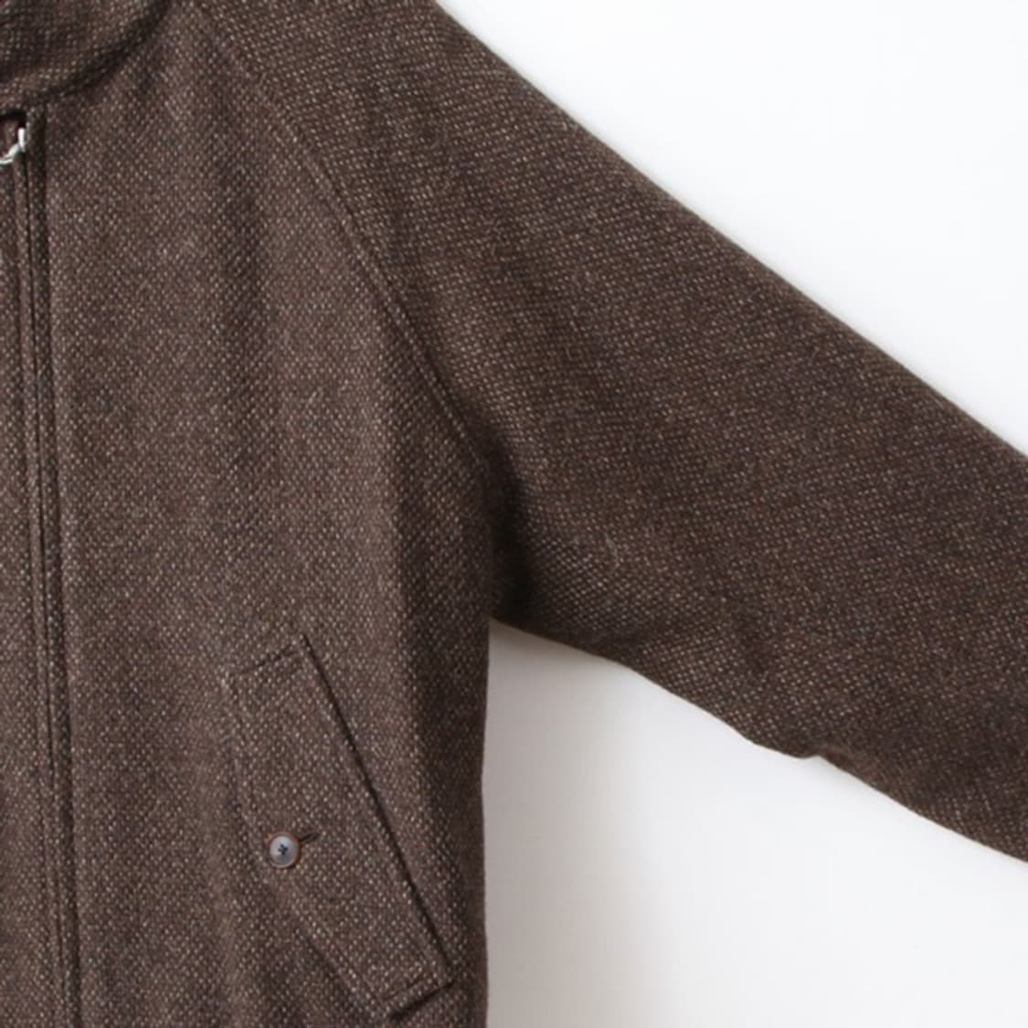 24fw 라마 셰틀랜드 울 트위드 집업 블루종 브라운 트위드 5 상품이미지7