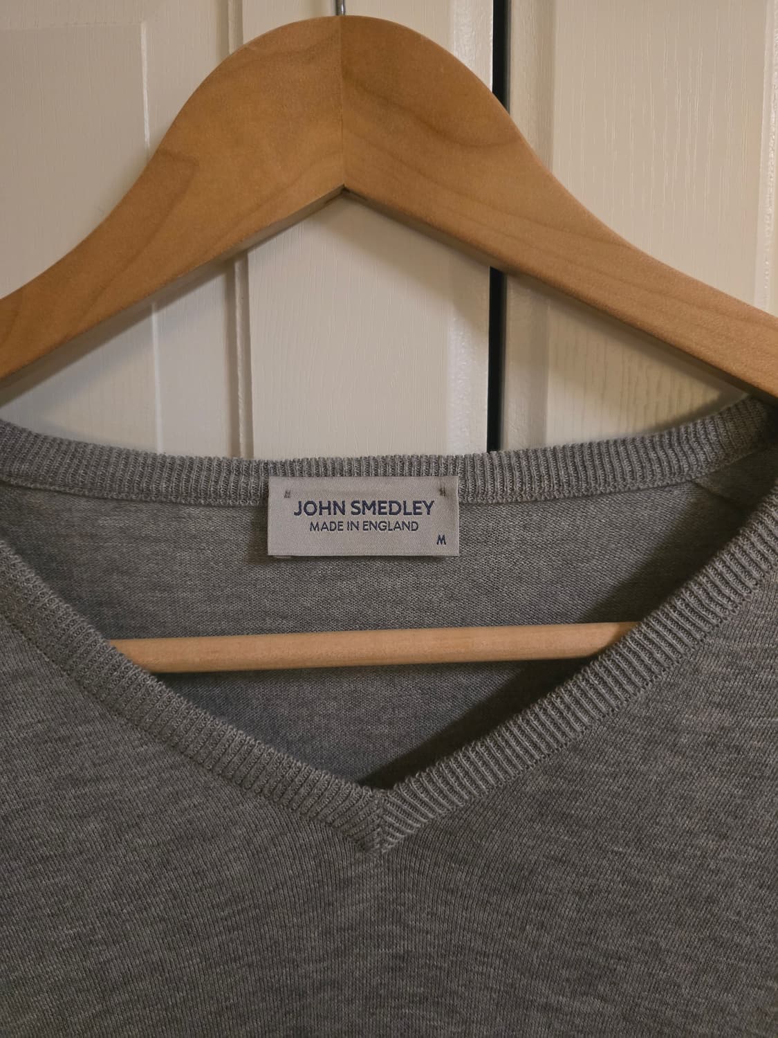 John Smedley 존 스메들리 브이넥 롱슬리브 그레이 M 상품이미지2