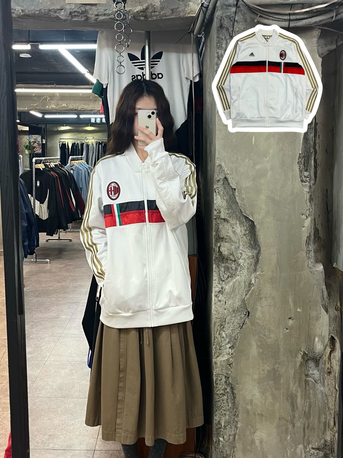 아디다스 AC밀란 트랙탑 져지 화이트 L #csz2463 상품이미지1