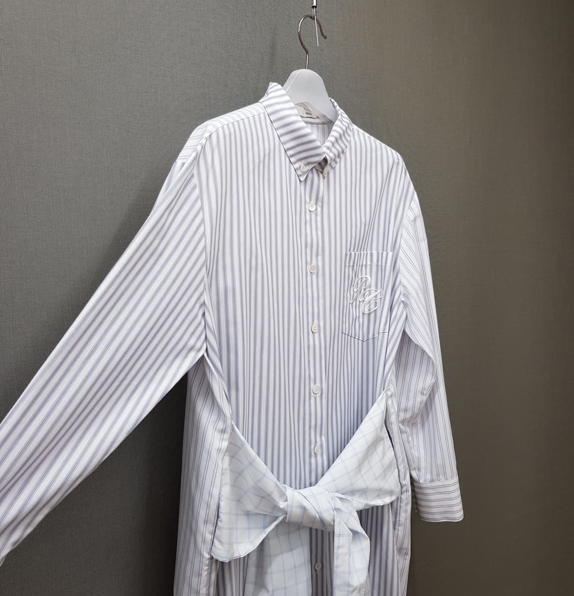 렉토 RECTO 스트라이프 셔츠형 롱 원피스 F사이즈 상품이미지4