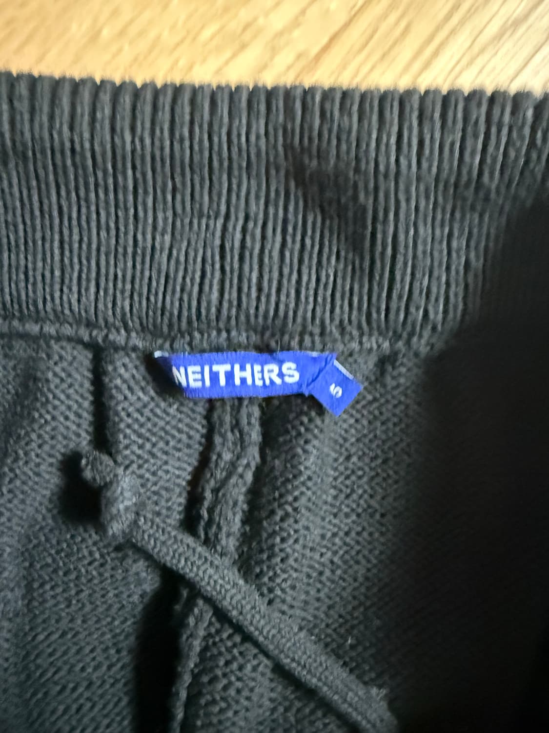 NEITHERS 니트 상하의 세트 블랙 상품이미지5