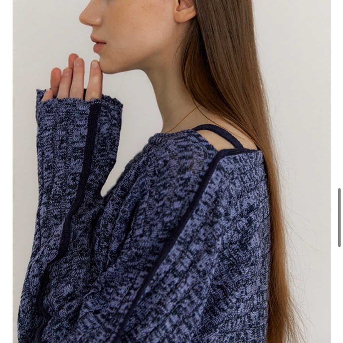 모센틱 라이닝슬리브리스볼레로세트 navy 상품이미지4