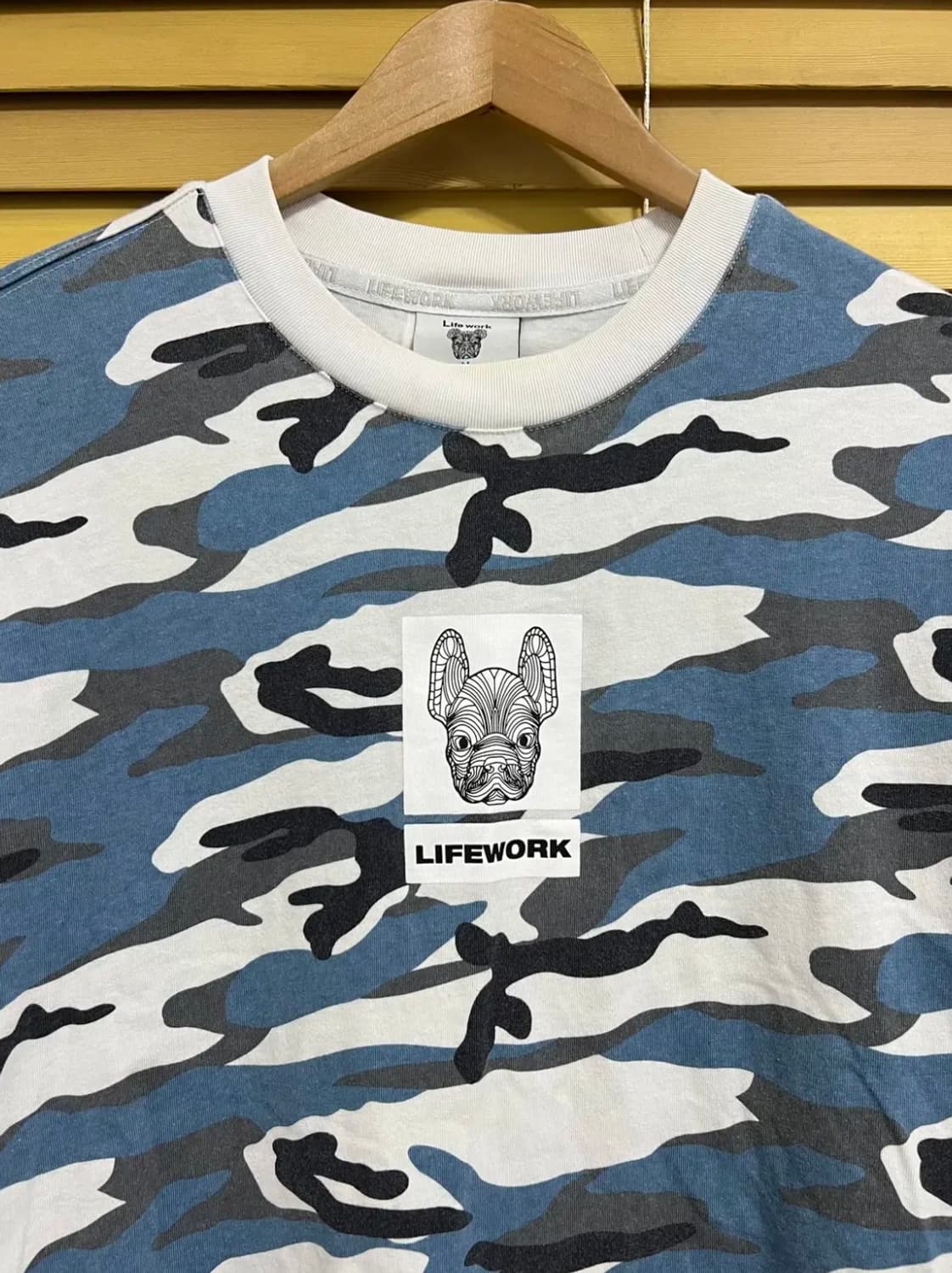 라이프워크 남성 블루카모 라운드반팔티셔츠 상품이미지1