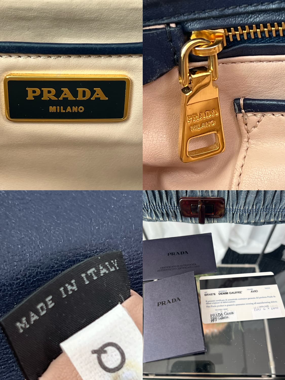 프라다 FW2011 데님 카프레토 가프레 숄더백 상품이미지6