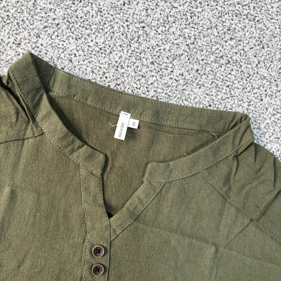 실측 남성 헨리넥 린넨 7부 셔츠 0416J 상품이미지2