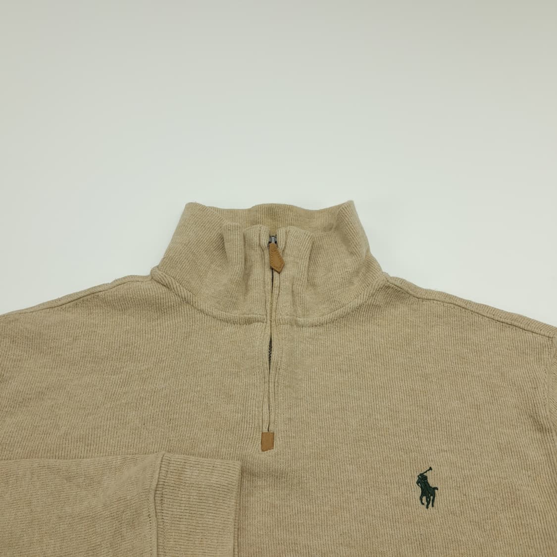 CN775 S 폴로 랄프로렌 오트밀베이지 하프집업 긴팔 니트 스웨터 상품이미지3