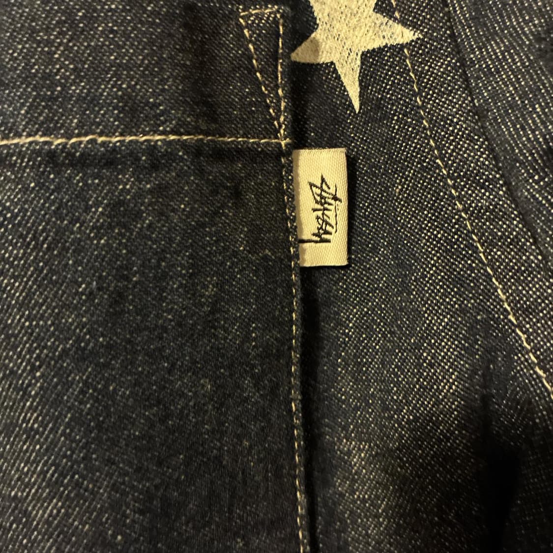 10s 스투시 스타 프린트 데드스탁 데님 셔츠  상품이미지4