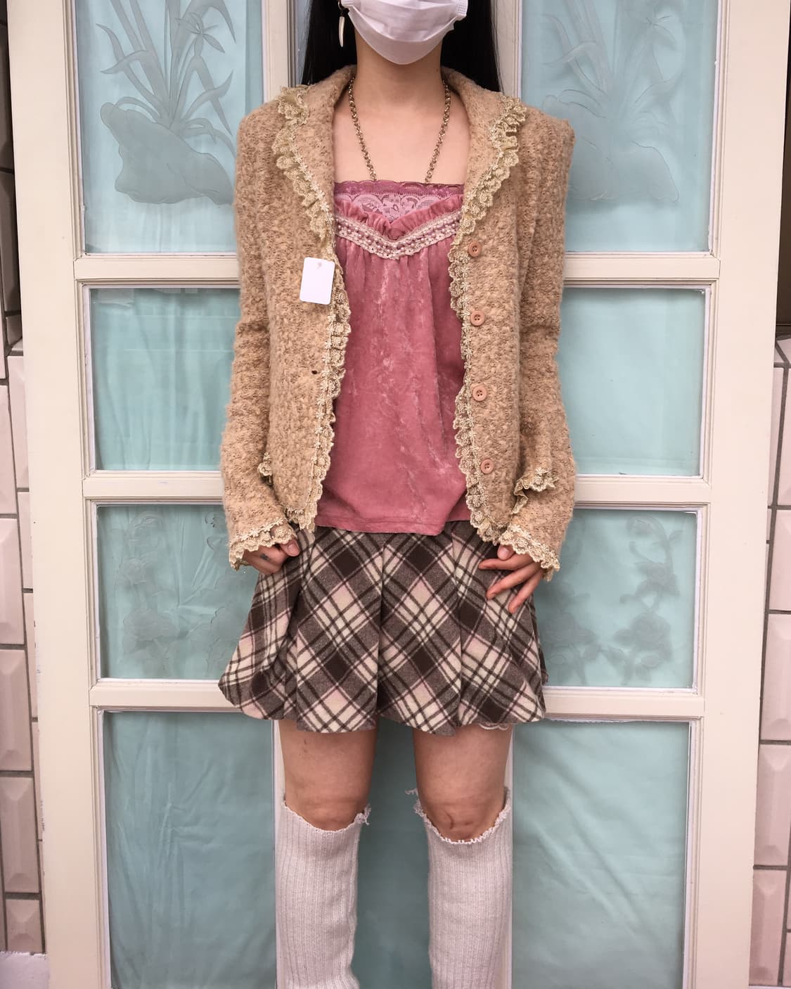 Lace point velvet sleeveless 상품이미지5