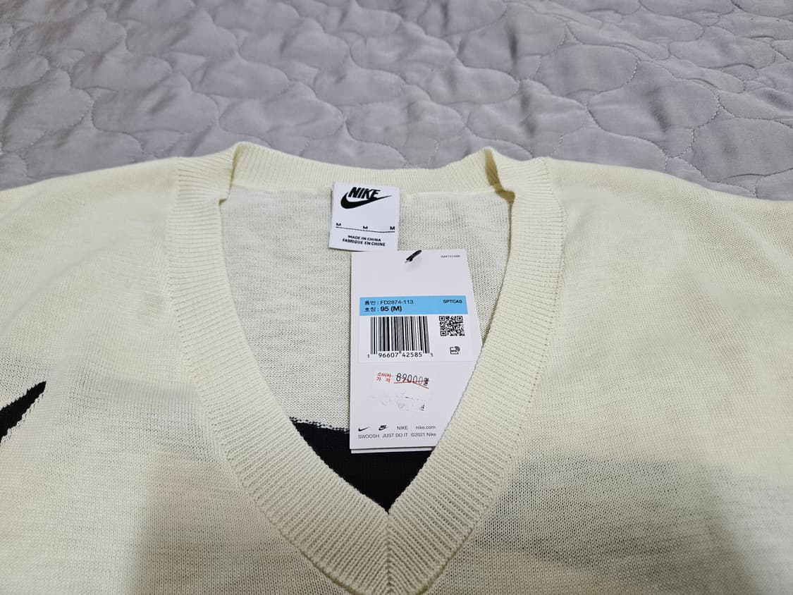 새제품 나이키 빅스우시 니트 조끼 베스트 아이보리 골프조끼 100 상품이미지2