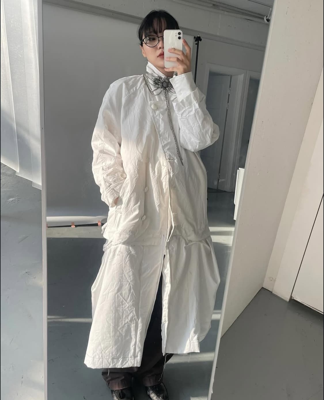 에옹쓰 Paper vintage coat white 상품이미지1