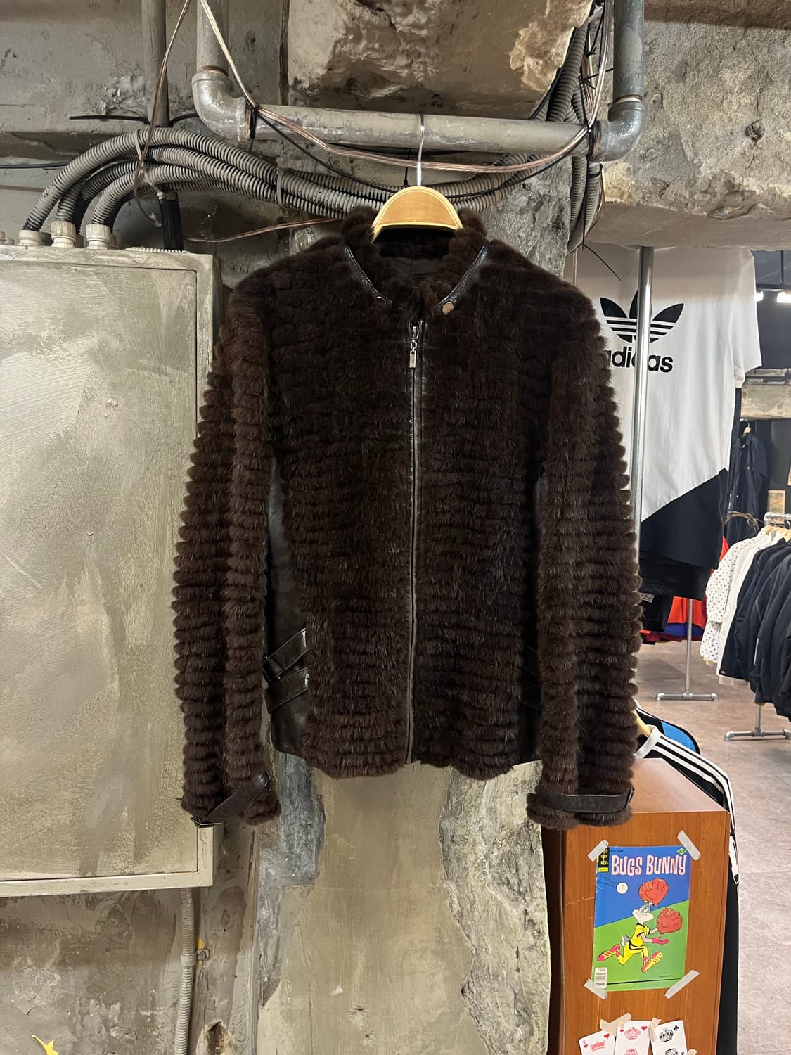 밍크퍼 양가죽 자켓 브라운 66 #csz2219 상품이미지1