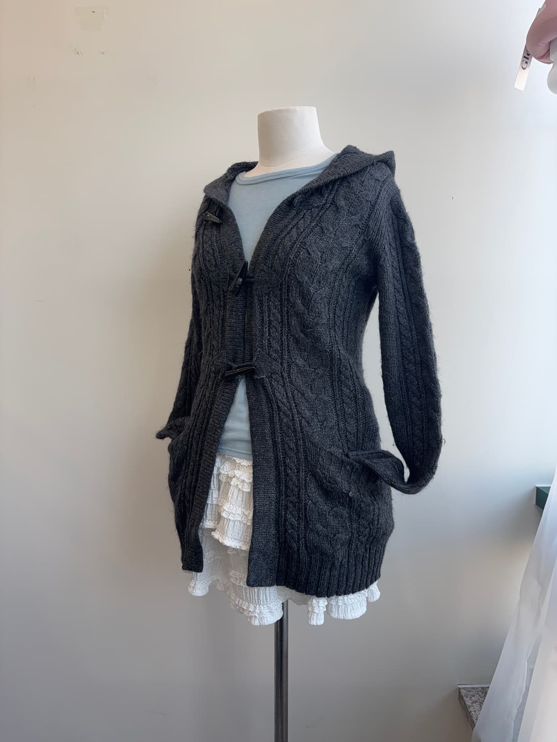 유니클로 꽈배기 토글 후드 가디건 상품이미지8