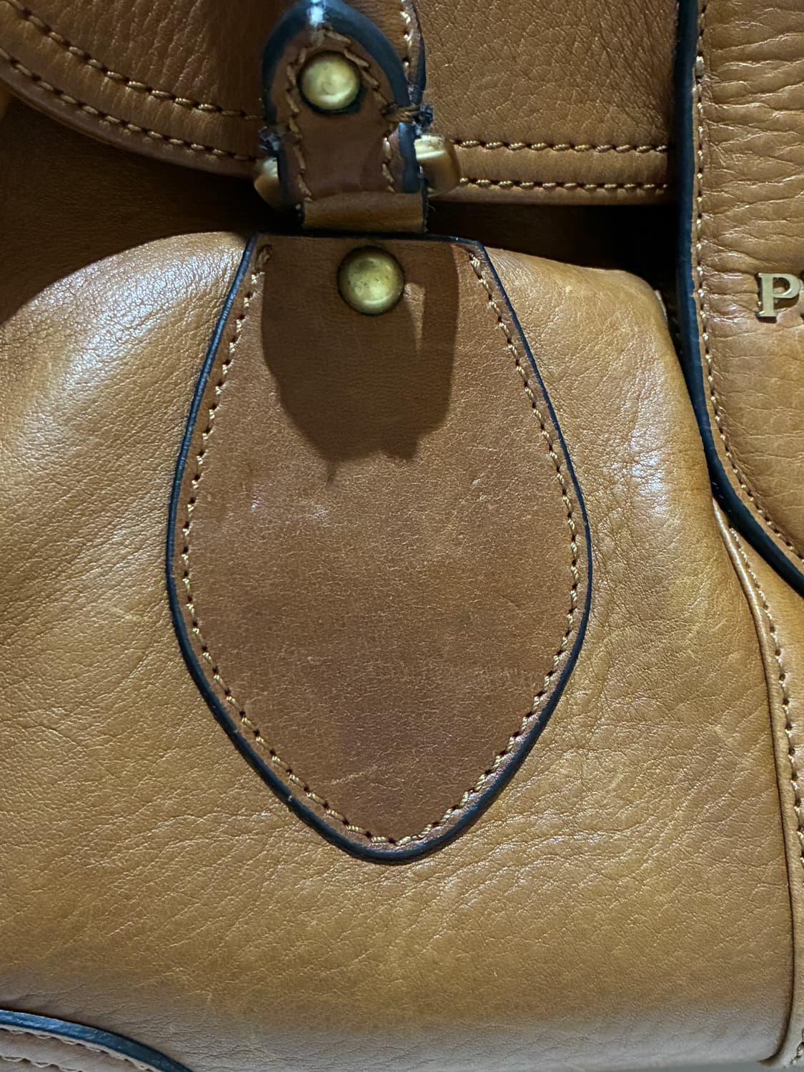 PRADA 프라다 브라운 가죽 보스턴백 aw 상품이미지7