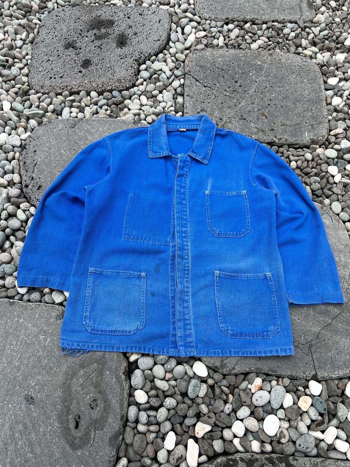 OLD VINTAG DISTRESSED FRENCH 빈티지프렌치워크자켓 상품이미지1