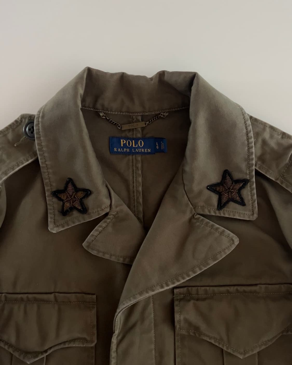 폴로 랄프로렌 밀리터리 스타 자수 아이크 자켓 L 상품이미지6