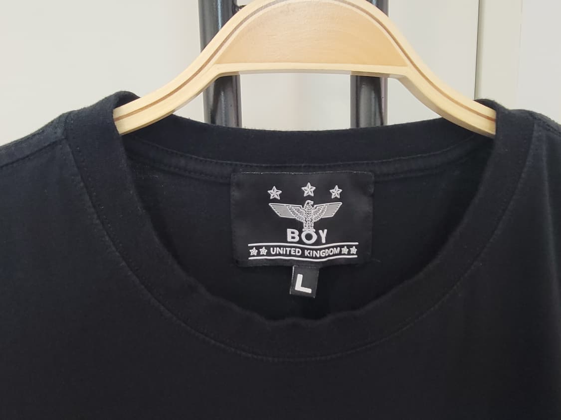 보이런던 시그니처 로고 블랙 반팔 티셔츠 L사이즈 상품이미지2