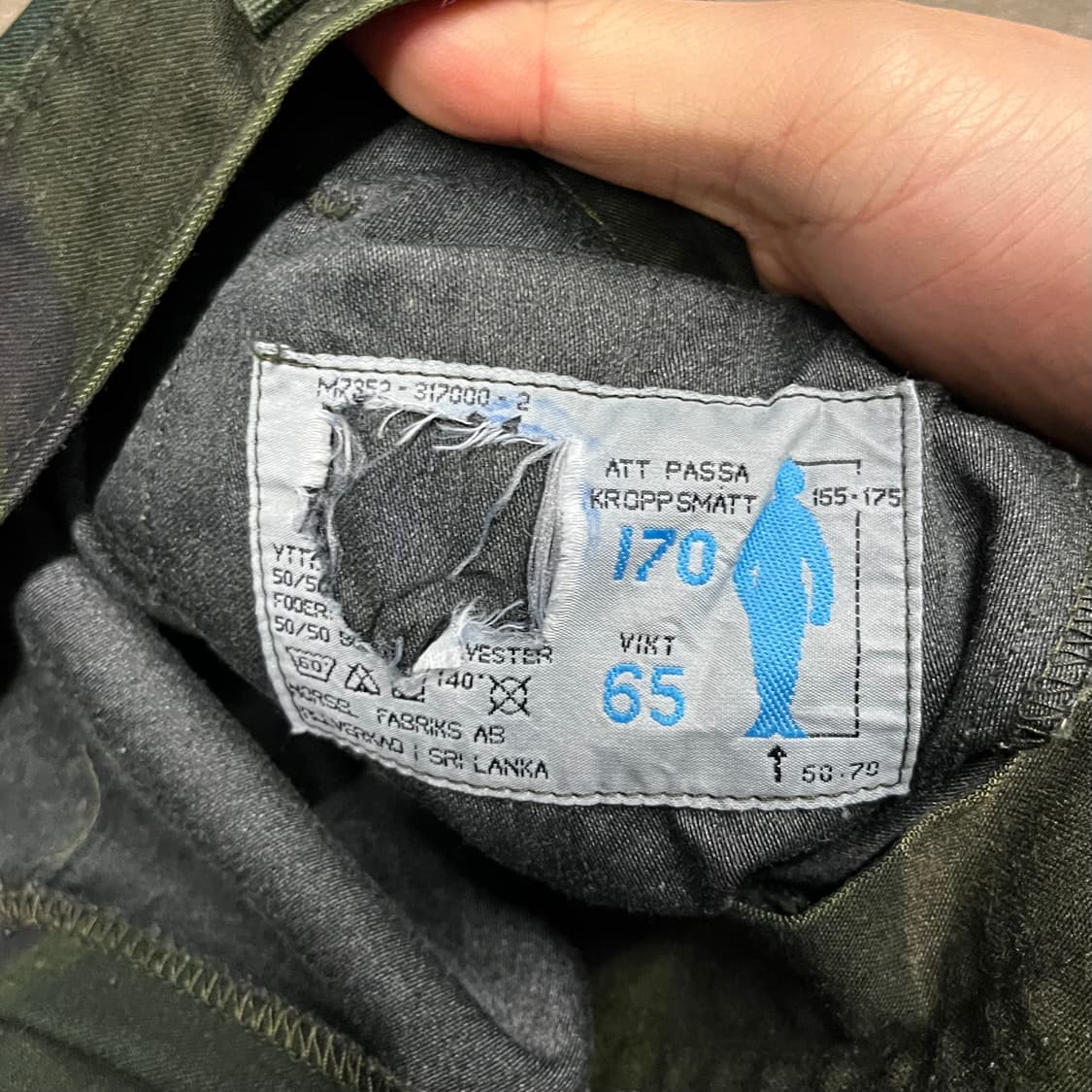 90s 스웨덴군 밀리터리 팬츠 (29-30“) 상품이미지6