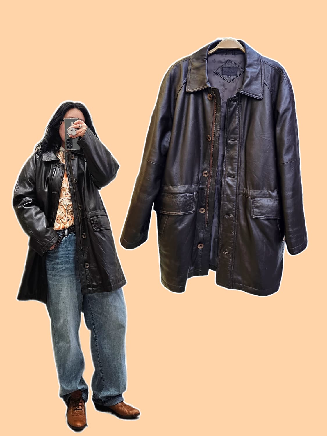 Italy 초코브라운 램스킨 자켓 상품이미지1